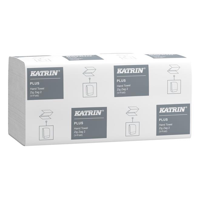 Katrin 2ply White Single Fold Paper Hand Towels x 4000 (35311) - V-Fold