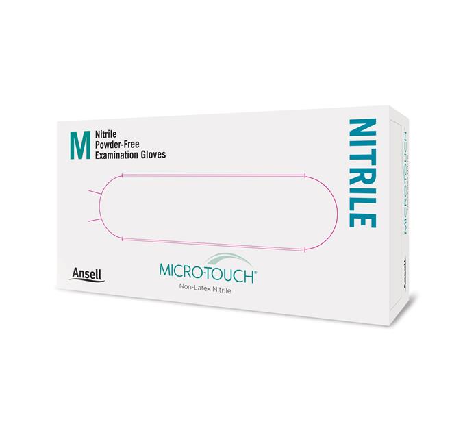 Ansell Microtouch White Nitrile Gloves - Medium x 150