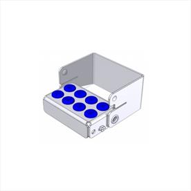 Nichrominox PlugIn Bur Holder  8 Holes Blue