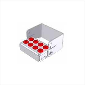 Nichrominox PlugIn Bur Holder 8 Holes Red