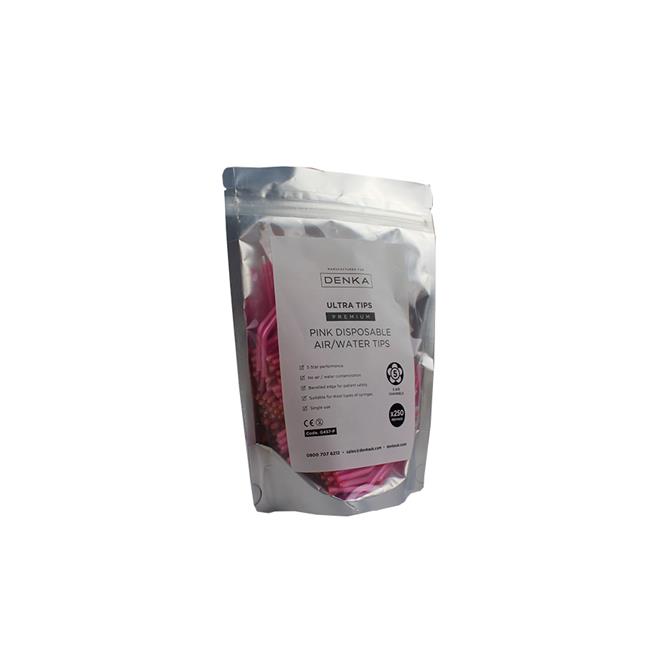 Premium Disposable 3-in-1 Air/Water Tips - Pink x 250