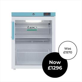 ME2025 PEGR82UK - 82 Litre Countertop Fridge Size 502mmW x 660mmH x 540mmD Glass Door 