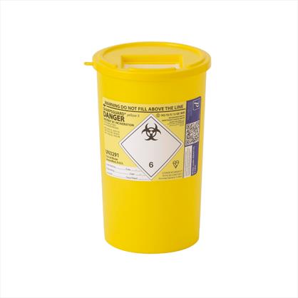 Sharps Bin - 5 Litre Â - Yellow Lid  