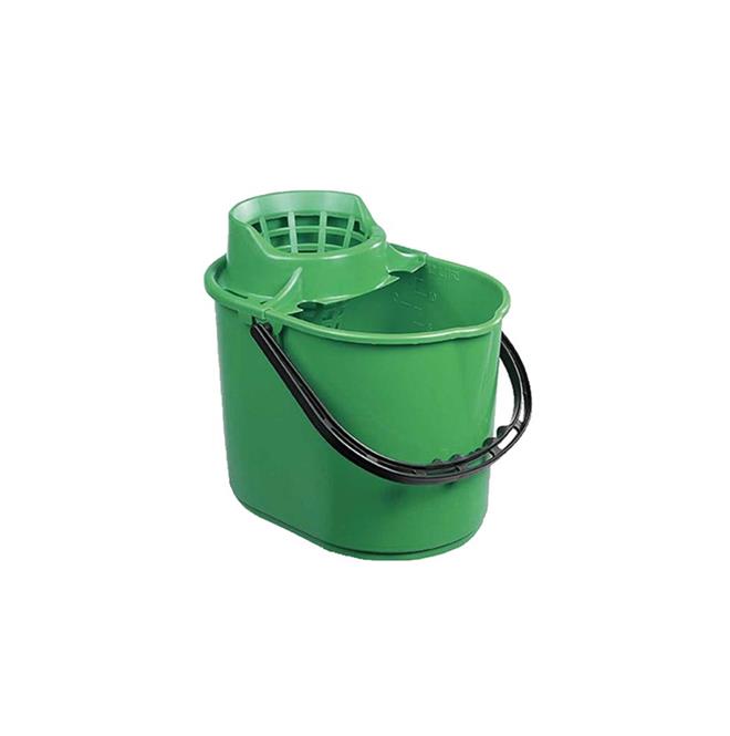 Mop Bucket - 12 Litre with Rose - Green