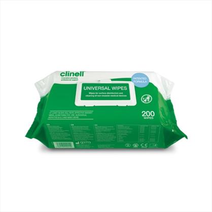 Clinell Universal Disinfectant Wipes - x 200