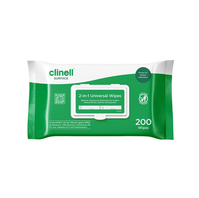 Clinell Universal Disinfectant Wipes - x 200
