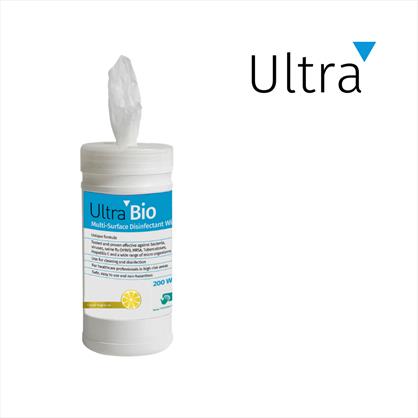 UltraBio Citrus Wipes Tub - x 200