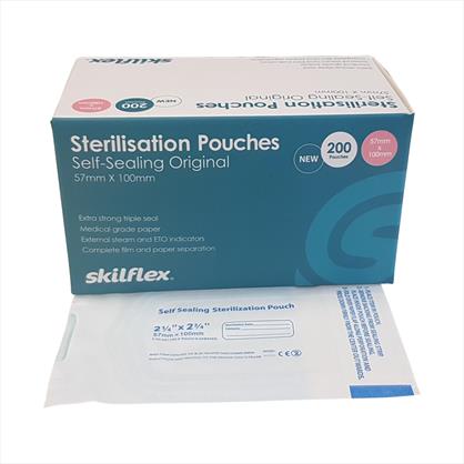 Skilflex Sterilisation Pouch - 57mm x 100mm x200