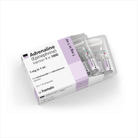 Adrenaline Injection BP - 1:1000 - 1ml