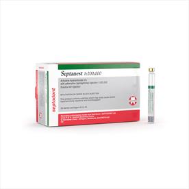 Septanest 1:200,000 (4% articaine with epinephrine injection solution) 2.2ml x 50