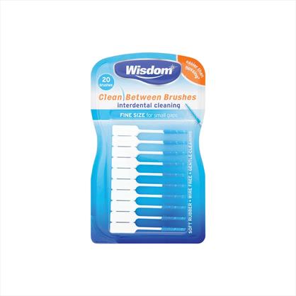 Wisdom Clean Between Brushes Small - Blue x 12 packs of 20
