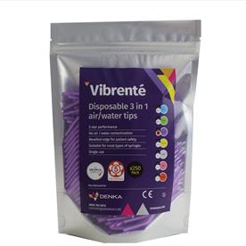 Premium Disposable 3-in-1 Air/Water Tips - Lilac x 250