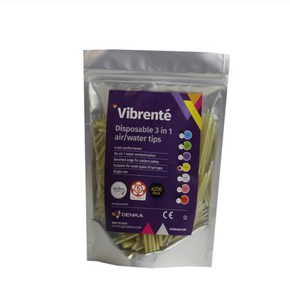 Premium Disposable 3-in-1 Air/Water Tips - Yellow x 250
