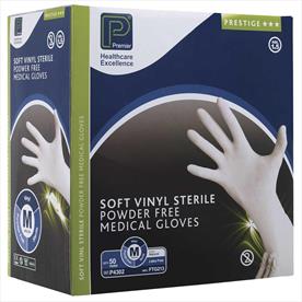 Sterile Vinyl Gloves - Medium x50