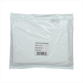 Polythene Disposable Aprons White - Flatpack x 100