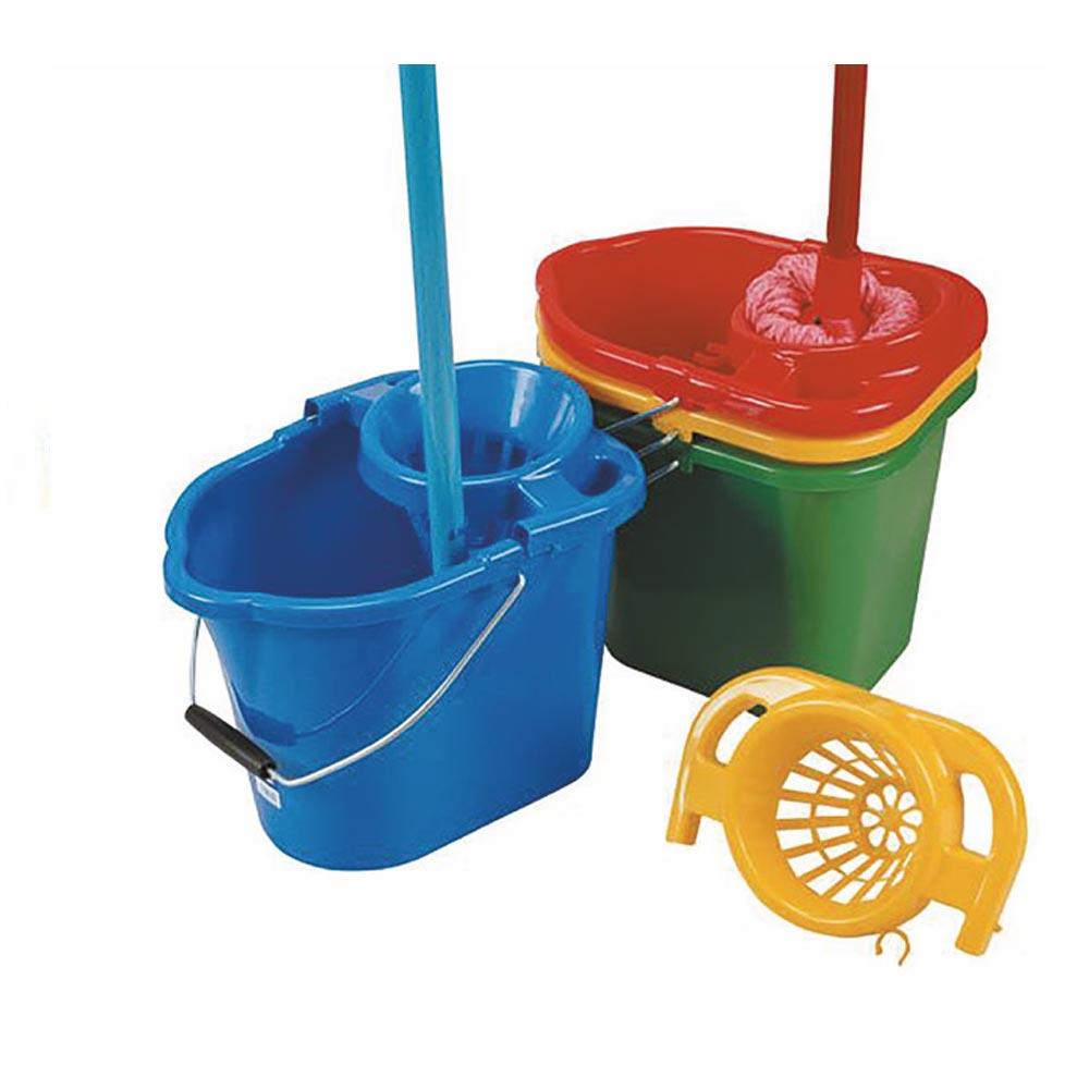 Mop Bucket with Rose 12 Litre - Yellow