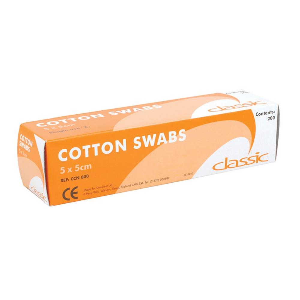 Cotton Swabs 5 x 5cm x 200