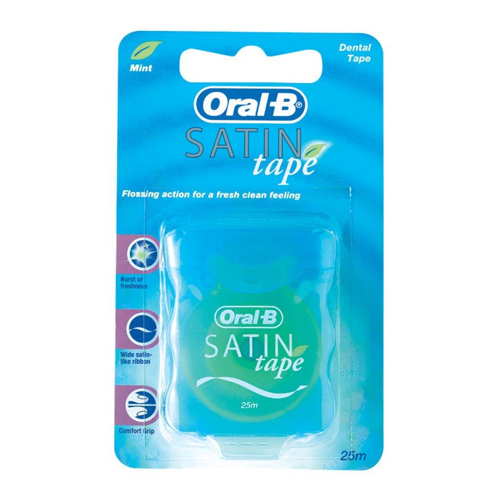 Oral B Satin Tape - 25m - Mint x 12