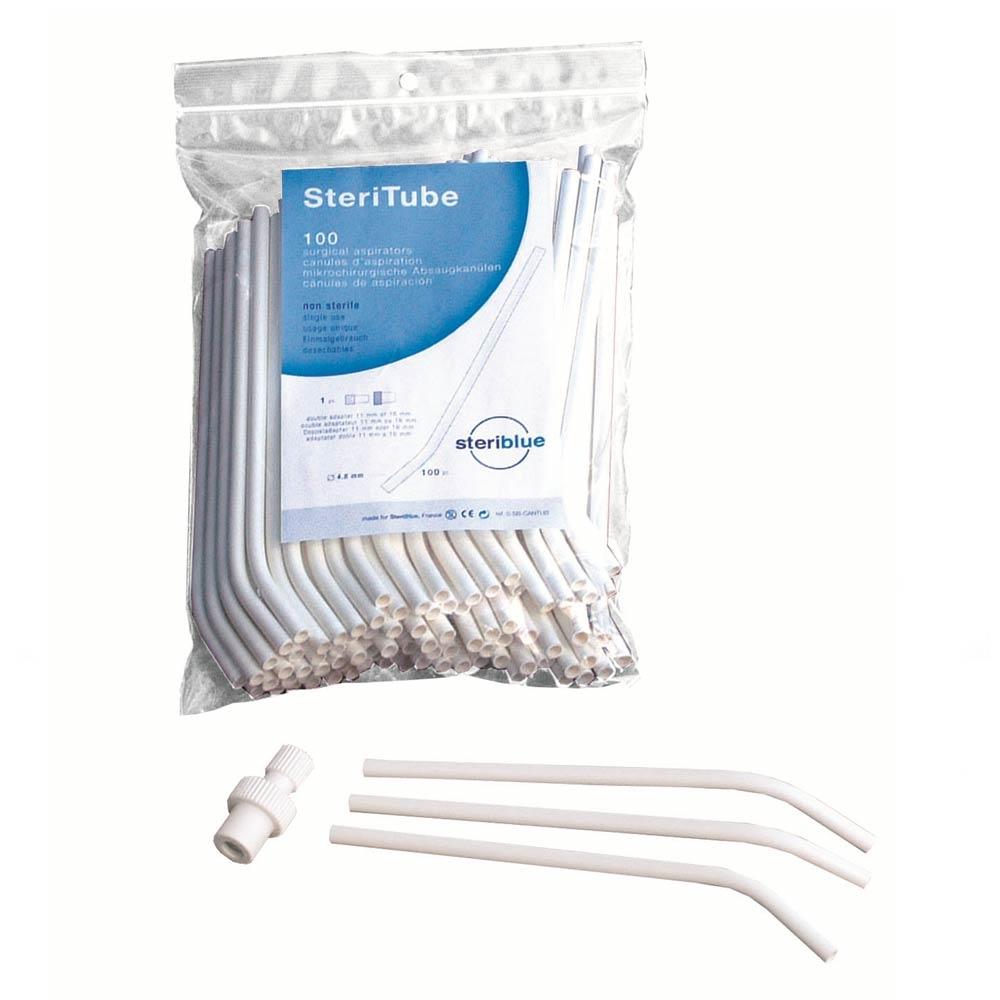 Steritube Aspiration Tubes With Double Adaptor - 4.8mm x 100