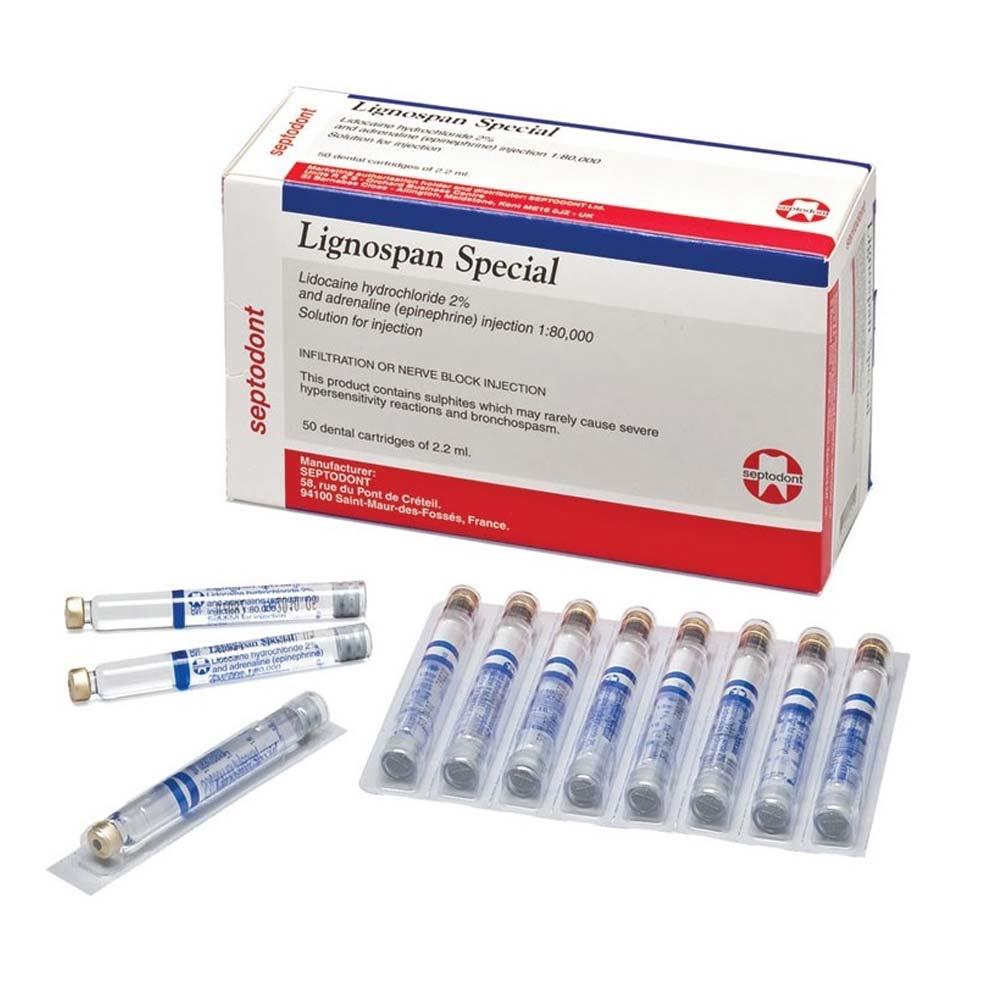 Lignospan Special - 2% Glass Cartridges 2.2ml x 50