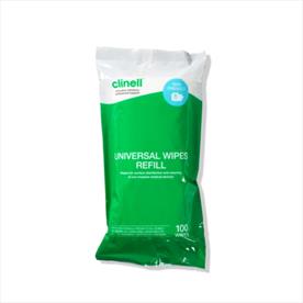 Clinell Universal Sanitising Wipes - Tub refill x 100