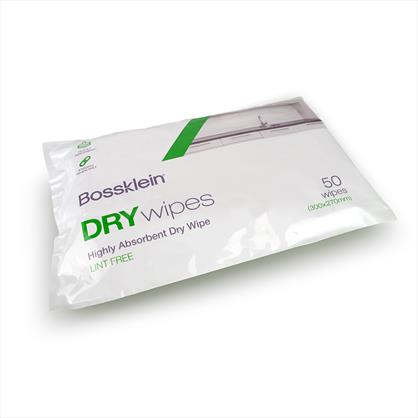 Bossklein Dry Wipes - Lint Free 300x270mm x 50