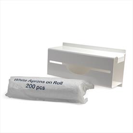 Polythene Disposable Aprons White - On a Roll x 200