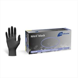 Meditrade Nitrile Black Examination Gloves - 100