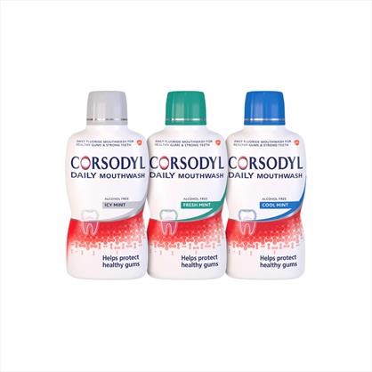 Corsodyl Daily Rinse A/F Coolmint - 500ml x6