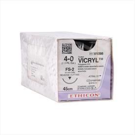 Coated Vicryl Curved Reverse Cutting 19mm 4/0 x 12