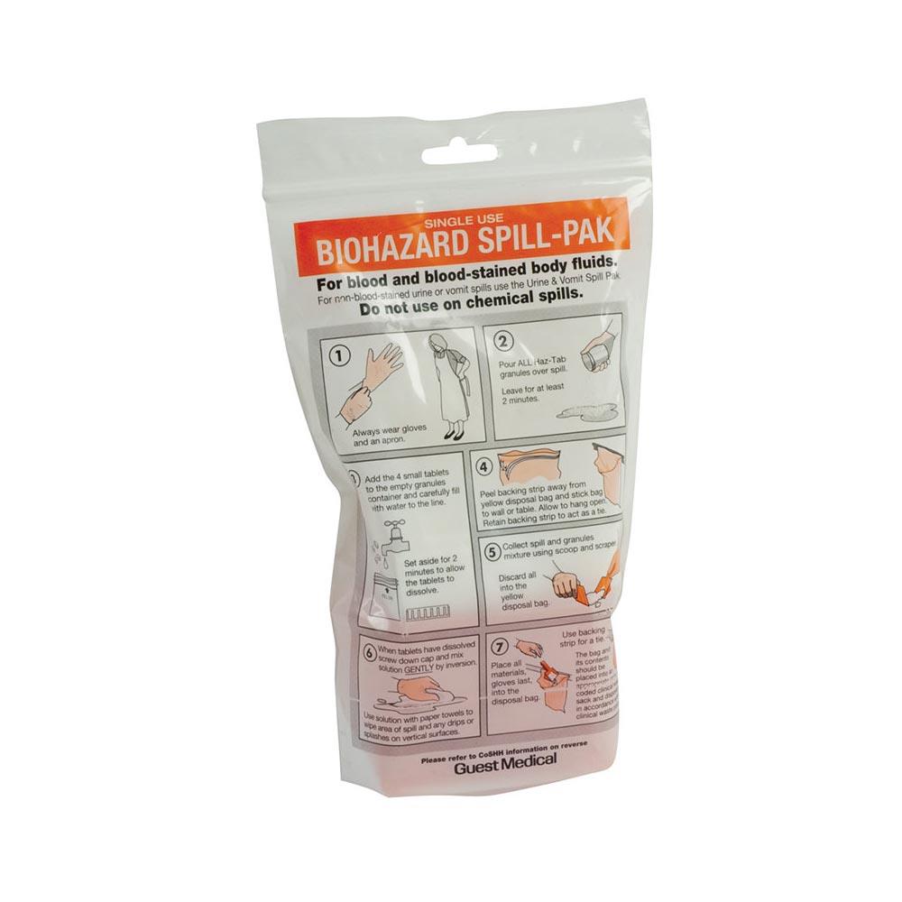 Biohazard Spill Paks Urine and Vomit Spill Pak with Super absorbant Pad